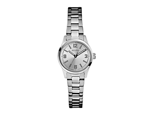 Photo of Bulova Women's Corporate Collection Dress Watch Features a Round Silver White Dial 96L198