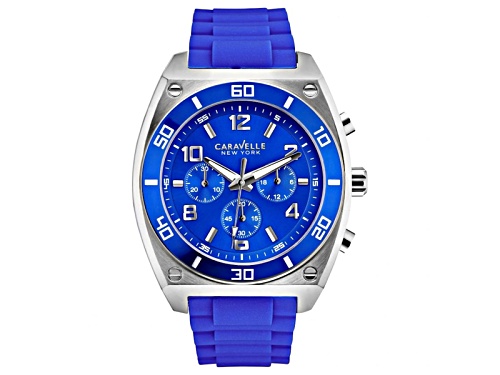 Caravelle New York by Bulova Mens Blue Chronograph Quartz Watch