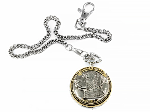 Field and Stream Two Tone Dog Pocket watch