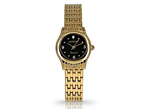 Geneva Men's Diamond Gold Tone Watch