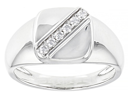 Photo of MOISSANITE FIRE(R) .18CTW DEW ROUND  PLATINEVE(R) MENS RING - Size 12