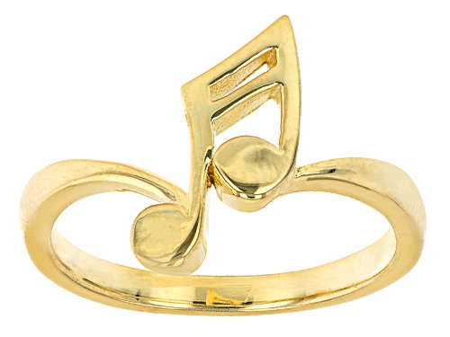 Photo of Máiréad Nesbitt™ 18K Yellow Gold Over Sterling Silver Music Note Ring - Size 8