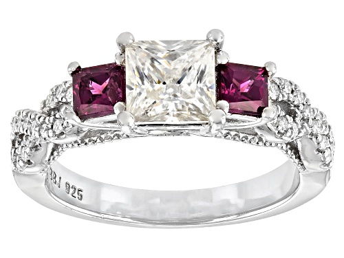 Photo of MOISSANITE FIRE(R) 1.50CTW DEW AND GRAPE COLOR GARNET PLATINEVE(R) RING - Size 9