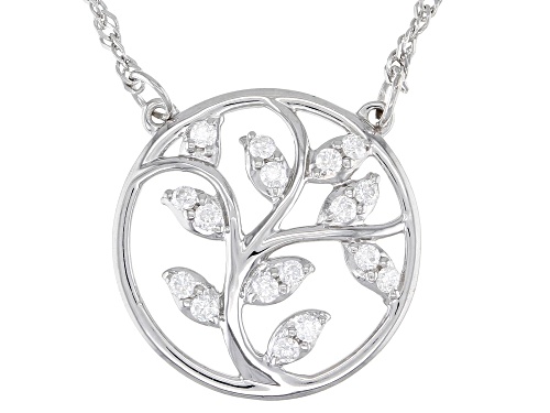 Photo of MOISSANITE FIRE® .17CTW DEW ROUND PLATINEVE® 18 INCH NECKLACE - Size 18