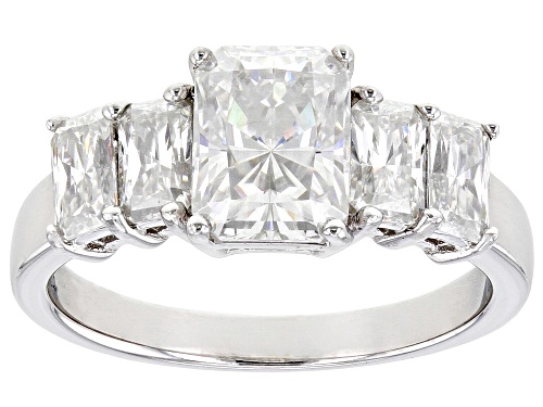 Photo of MOISSANITE FIRE(R) 3.12CTW DEW OCTAGONAL RADIANT CUT PLATINEVE(R) RING - Size 11