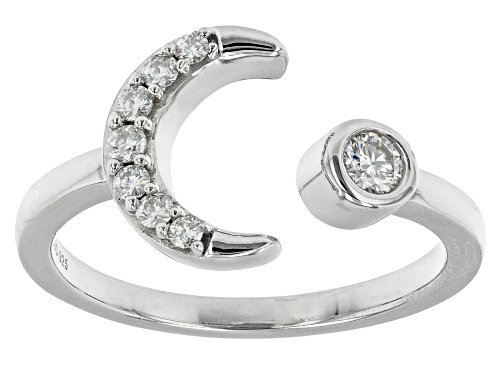 Photo of MOISSANITE FIRE(R) .25CTW DEW ROUND PLATINEVE(R) CELESTIAL RING - Size 6