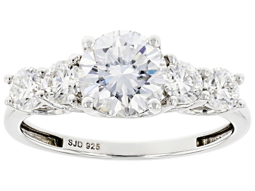MOISSANITE FIRE(R) 1.84CTW DEW ROUND PLATINEVE(R) RING - Size 6