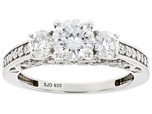 MOISSANITE FIRE(R) 1.90CTW DEW ROUND PLATINEVE(R) RING - Size 8