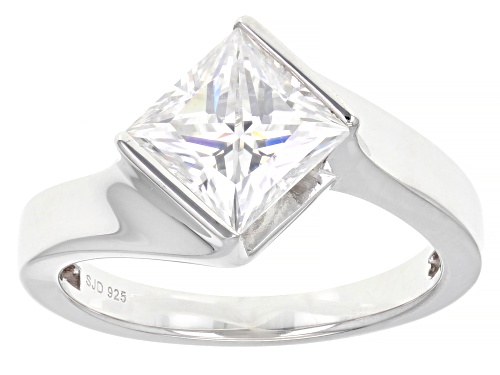 Photo of MOISSANITE FIRE(R) 1.80CT DEW SQUARE PRINCESS CUT PLATINEVE(TM)  RING - Size 7