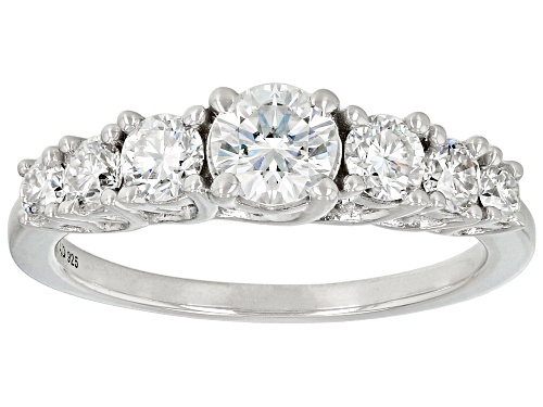 MOISSANITE FIRE(R) 1.14CTW DEW ROUND PLATINEVE(R) RING - Size 9