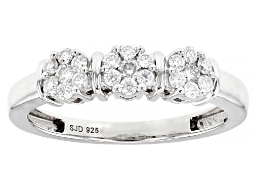 MOISSANITE FIRE(R) .45CTW DEW ROUND PLATINEVE(R) RING - Size 7