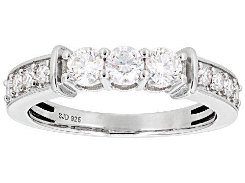 MOISSANITE FIRE® .72CTW DEW ROUND PLATINEVE® RING - Size 8
