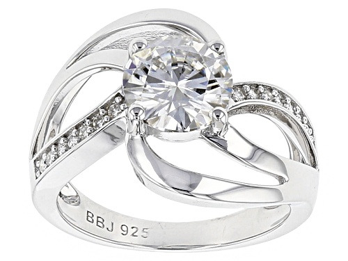 Photo of Moissanite Fire® 2.04ctw Diamond Equivalent Weight Round Platineve™ Ring - Size 7