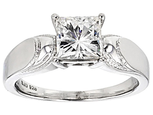Photo of Moissanite Fire® 1.70ctw Dew Square Brilliant Cut Platineve™ Ring - Size 10