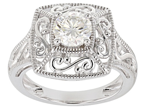 Photo of Moissanite Fire® 1.00ctw Diamond Equivalent Weight Round Platineve™ Ring - Size 9
