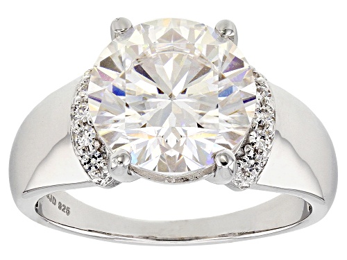 Photo of Moissanite Fire® 6.33ctw Diamond Equivalent Weight Round Platineve™ Ring - Size 10