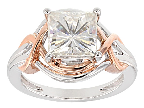 Photo of Moissanite Fire® 3.10ctw Dew Platineve™ And 14k Rose Gold Platineve Ring - Size 10