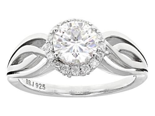 Moissanite Fire® 1.20ctw Diamond Equivalent Weight Round Platineve™ Ring - Size 6