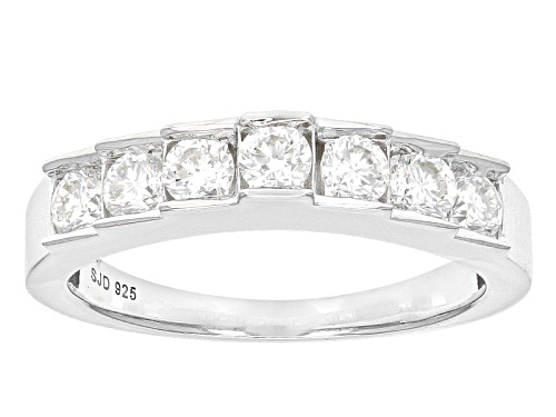 Photo of MOISSANITE FIRE® .70CTW DIAMOND EQUIVALENT WEIGHT ROUND PLATINEVE™ RING - Size 6