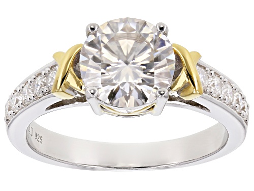 MOISSANITE FIRE® 2.20CTW DEW PLATINEVE™ AND 14K YELLOW GOLD OVER ...