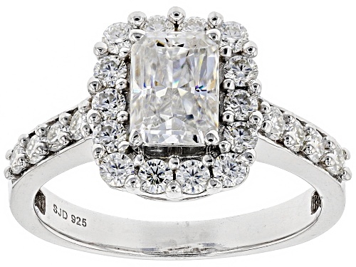 MOISSANITE FIRE® 1.86CTW DEW RADIANT CUT AND ROUND PLATINEVE™ RING - Size 10
