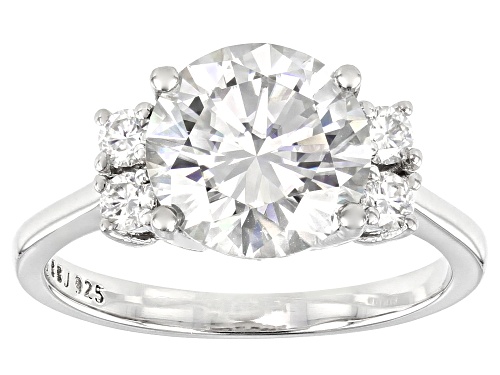 MOISSANITE FIRE(R) 3.48CTW DEW ROUND PLATINEVE(R) RING - Size 6