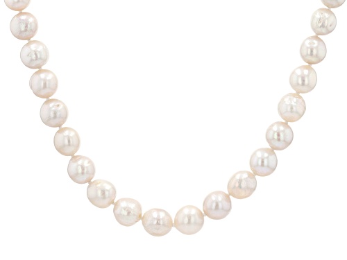 Photo of Genusis™ 9.5-11.5mm White Cultured Freshwater Pearl Rhodium Over Silver 20 Inch Strand Necklace - Size 20