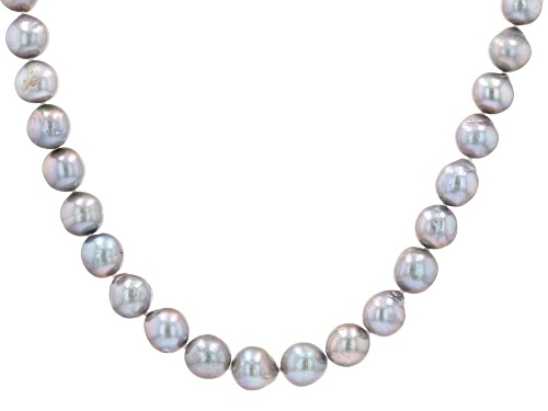 Photo of Genusis™ 9.5-11.5mm Platinum Cultured Freshwater Pearl Rhodium Over Silver 20 Inch Strand Necklace - Size 20