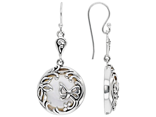 White Mother-Of-Pearl Sterling Silver Earrings