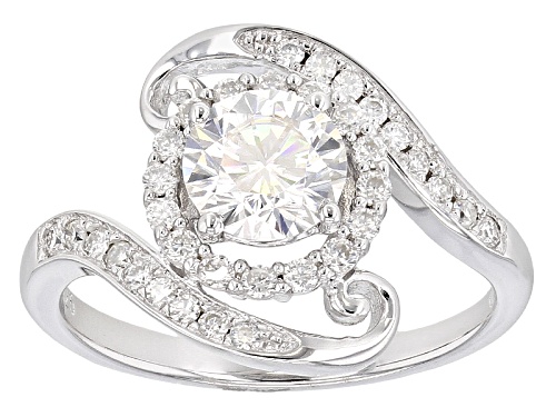 Photo of Moissanite Fire® 1.65ct Diamond Equivalent Weight Round, Platineve™ Ring - Size 9