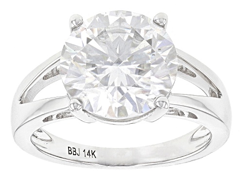 Photo of Moissanite Fire® 4.75ct Diamond Equivalent Weight Round 14k White Gold Ring - Size 11