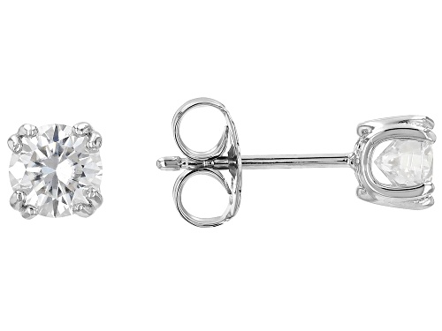 MOISSANITE FIRE® 1.00CTW DEW 14K WHITE GOLD STUD EARRINGS