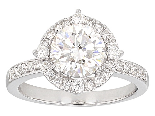 Moissanite Fire® 1.90ctw Diamond Equivalent Weight Round Platineve™ Ring - Size 11
