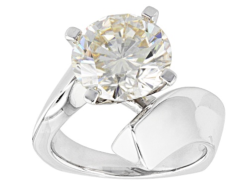 Moissanite Fire® 4.75ct Diamond Equivalent Weight Round Platineve™ Ring - Size 10
