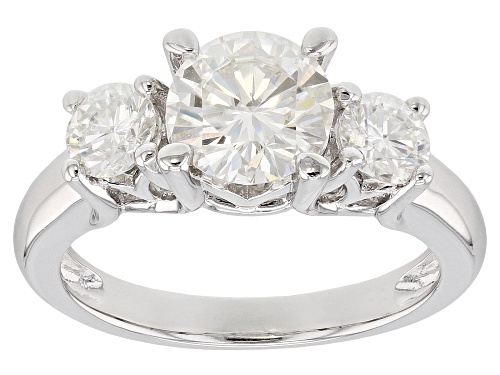 Photo of Moissanite Fire® 2.16ctw Diamond Equivalent Weight Round Platineve™ Ring - Size 11