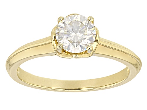 Photo of Moissanite Fire® 1.00ctw Dew Round 14k Yellow Gold Over Silver Ring - Size 9