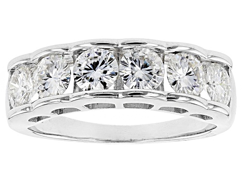 Moissanite Fire® 1.98ctw Dew Round Platineve™ Ring - Size 7