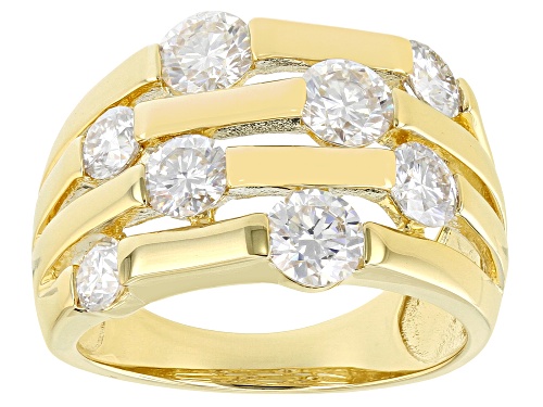 Moissanite Fire® 2.00ctw Diamond Equivalent Weight Round 14k Yellow Gold Over Sterling Silver Ring - Size 6