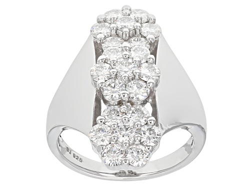 Moissanite Fire® 2.10ctw Diamond Equivalent Weight Round Brilliant Platineve™ Ring - Size 11
