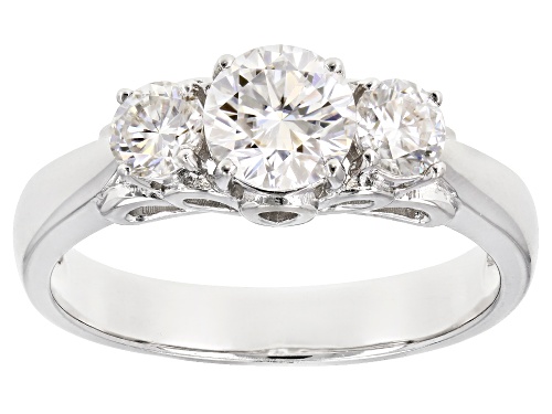 Moissanite Fire® 1.26ctw Diamond Equivalent Weight Round Platineve® Ring - Size 10