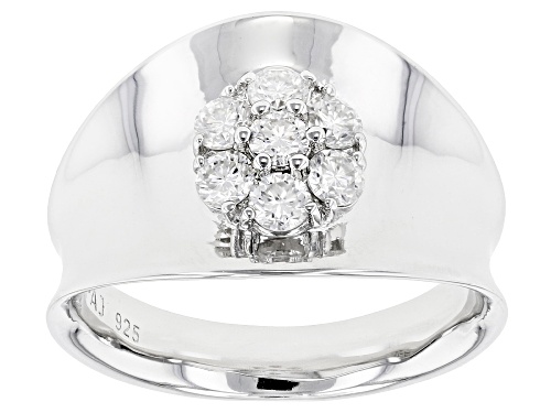 Moissanite Fire® .70ctw Diamond Equivalent Weight Round Platineve(R) Ring - Size 8