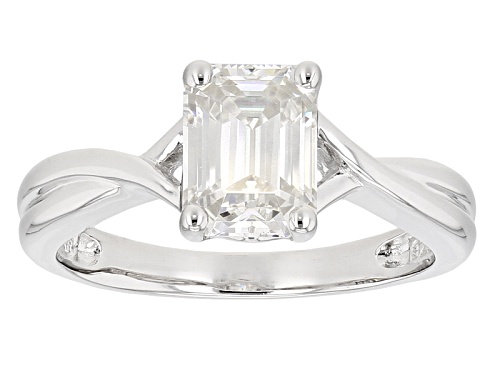 Photo of Moissanite Fire® 1.75ctw Diamond Equivalent Weight Emerald Cut Platineve™ Ring - Size 10