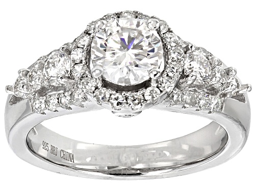 Moissanite Fire® 1.48ctw Diamond Equivalent Weight Round Platineve™ Ring - Size 9