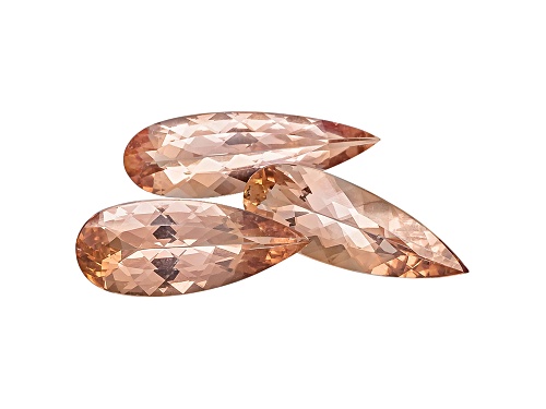 Imperial Topaz Untreated Pear Shape Set of 2 4.03ctw
