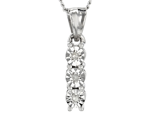 Monture Diamond Collection™ Diamond Accent White Diamond Rhodium Over Silver Pendant With Chain