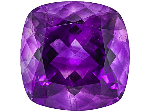 Moroccan Amethyst With Needles Avg 11.00ct 14.5x14.5mm Square Cushion