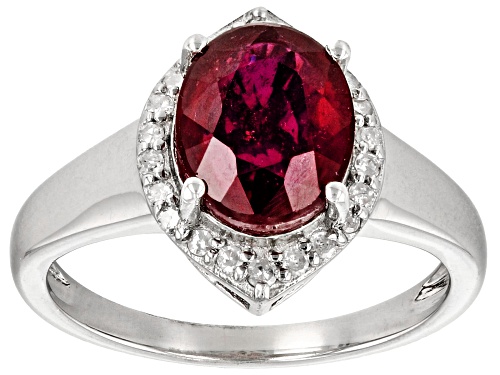 Photo of 3.50ct Mahaleo(R) Ruby And 0.16ctw White Diamond Rhodium Over Silver Ring - Size 9