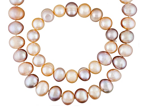 11-12mm Multi-Color Cultured Freshwater Pearl Sterling Silver 36