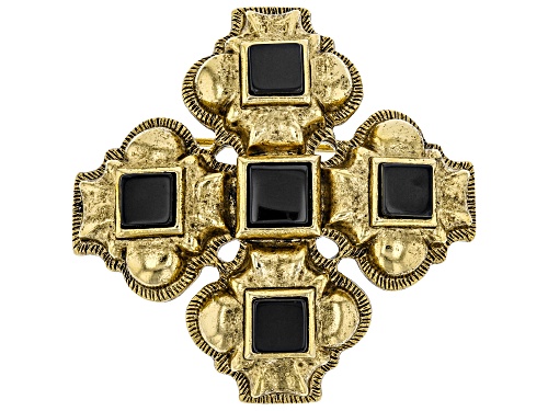 Photo of 1928 Jewelry® Black Crystal Gold-Tone Pin