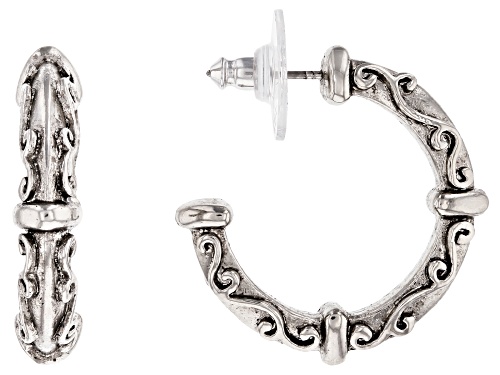 Photo of 1928 Jewelry® Silver-Tone Hoop Earrings